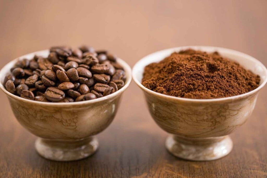 roasted whole coffee beans Vs. ground coffee beans